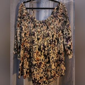 Floral Smocked Women's Top